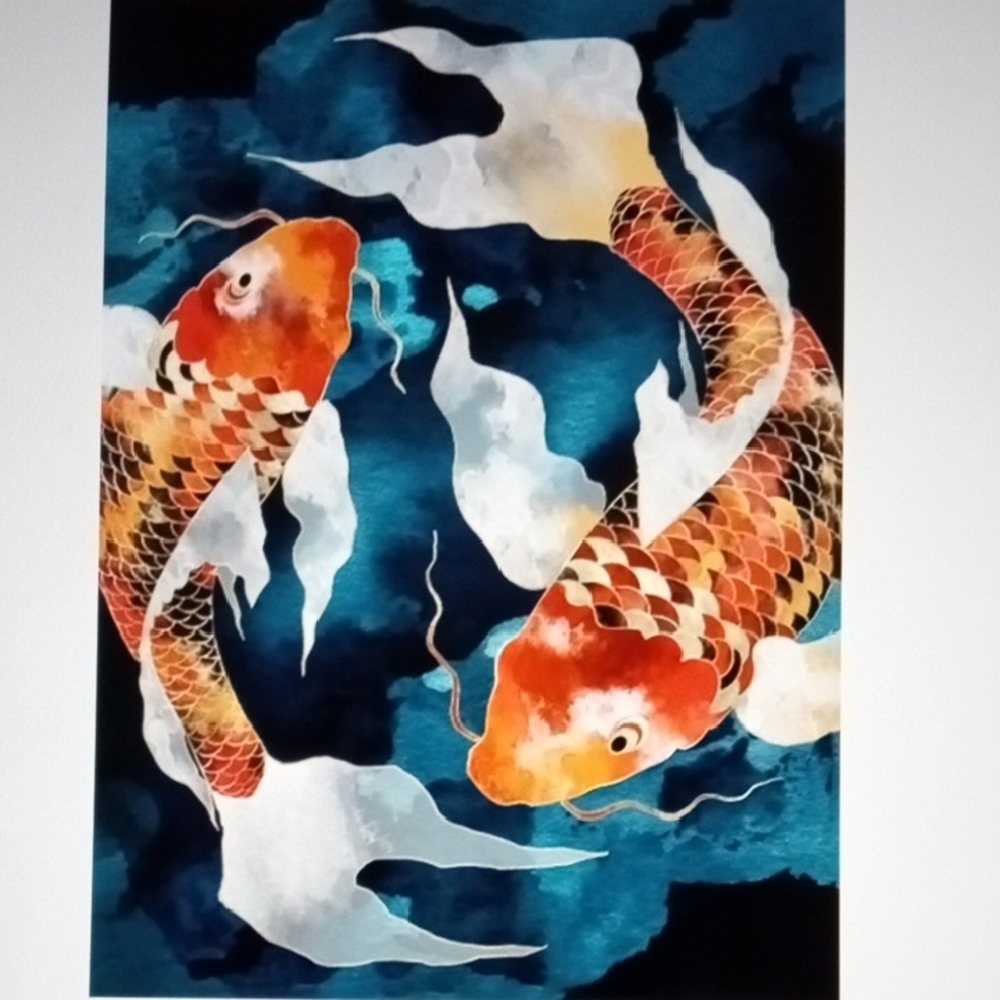 NWT Diamond Painting Kit "Two Koi Fish"